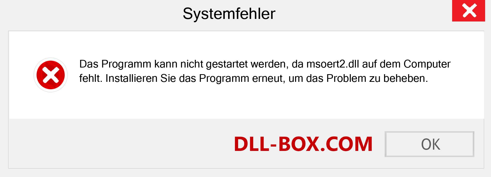 msoert2.dll-Datei fehlt?. Download für Windows 7, 8, 10 - Fix msoert2 dll Missing Error unter Windows, Fotos, Bildern