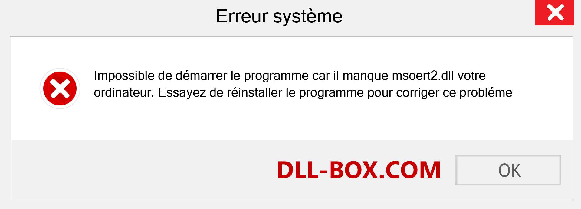 Le fichier msoert2.dll est manquant ?. Télécharger pour Windows 7, 8, 10 - Correction de l'erreur manquante msoert2 dll sur Windows, photos, images